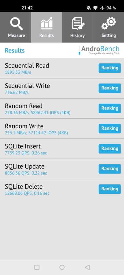 OnePlus 9 Testbericht Screenshot Speicher 1