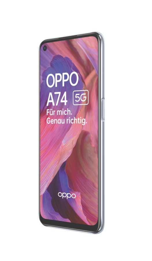 Oppo A74 5G Titelbild Space Silver III