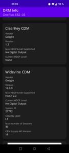 OnePlus Nord CE Test Screenshot Widevine