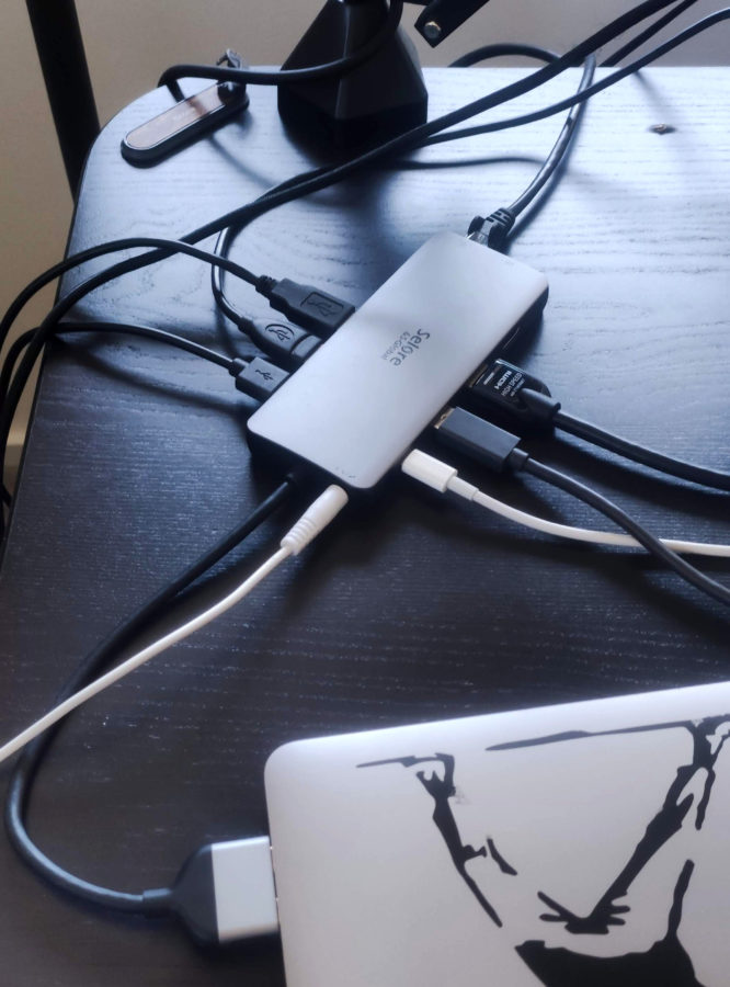 Docking Station 12 in 2 USB C Adapter für MacBook Pro 2016-2020/MacBook Air 2018-2020 USB C Hub auf Dual 4K HDMI, Displayport, 2 USB 3.0 & 2.0, 100W PD, 1000M LAN, SD/TF Kartenleser, Audio&Mic