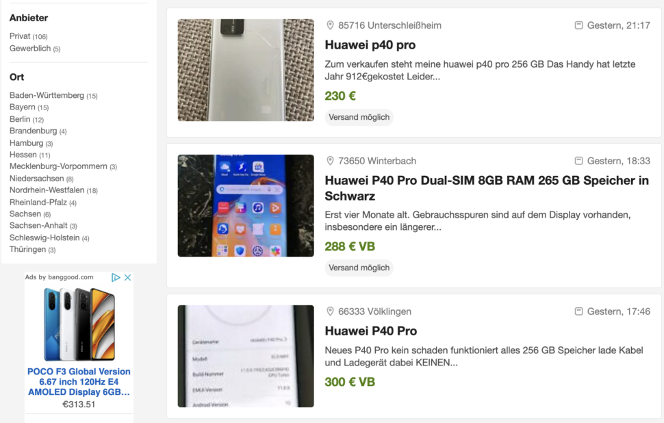 Huawei P40 Pro Ebay Kleinanzeigen