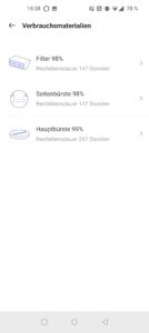 Realme Saugroboter Test App Einstellungen 1