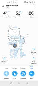 Realme Saugroboter Test App Karte erstellen
