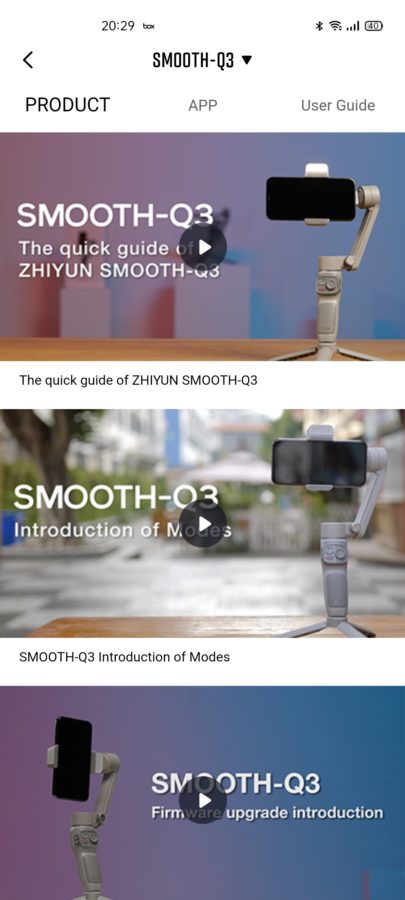 Zhiyun Smooth Q3 App 25