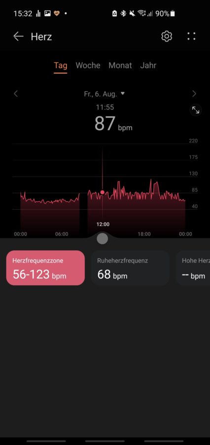 Huawei Watch 3 Pro Herzfrequenz