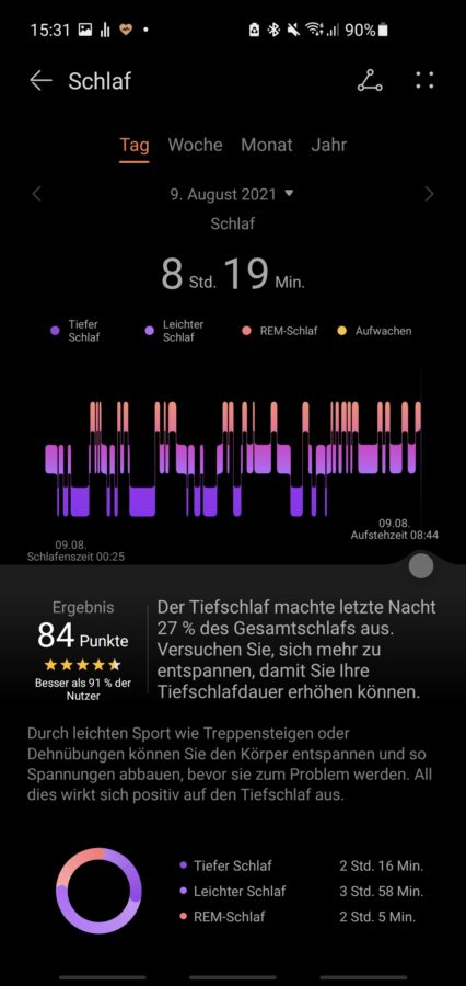 Huawei Watch 3 Pro Sleeptracking