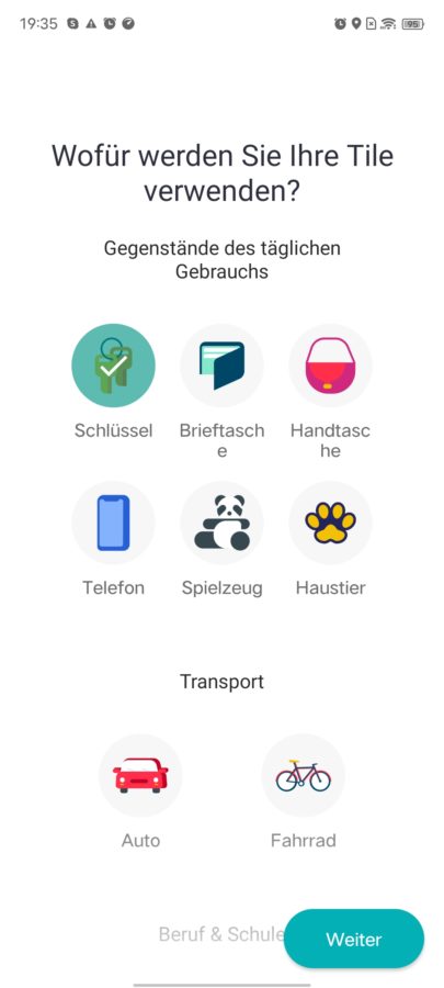 tile android app tracker hinzufügen 1