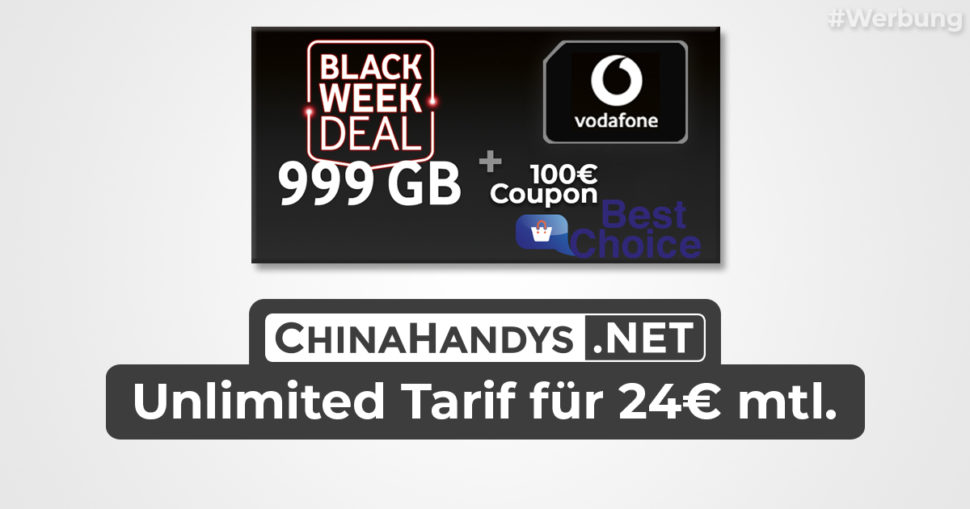 Vodafone Black Friday 2021 Unlimited Vertrag Deal Banner