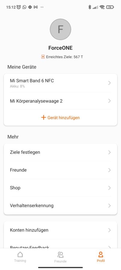 Mi Fit App Xiaomi Band 6 NFC 1