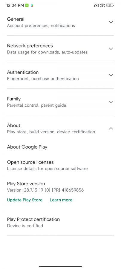 Xiaomi 12 Playstore zertifiziert und Safetynet passed 1