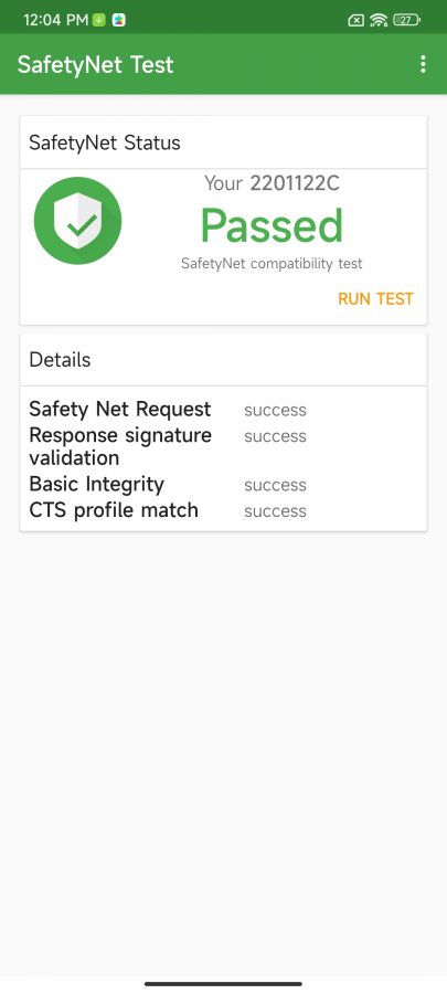 Xiaomi 12 Playstore zertifiziert und Safetynet passed 2