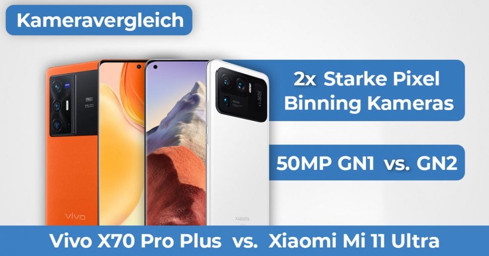 Vivo X70 Pro Plus vs Xiaomi Mi 11 Ultra Kameravergleich Banner
