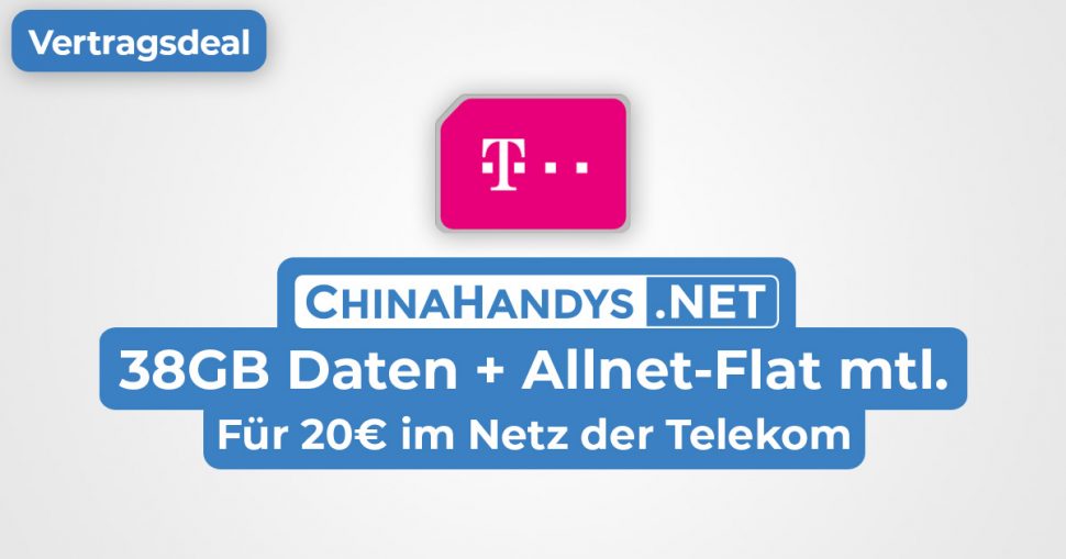 Telekom 38GB Allnet Flat Vertrag Deal Banner