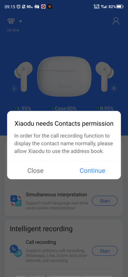Baidu Xiaodu Du Smart Buds Pro App 2