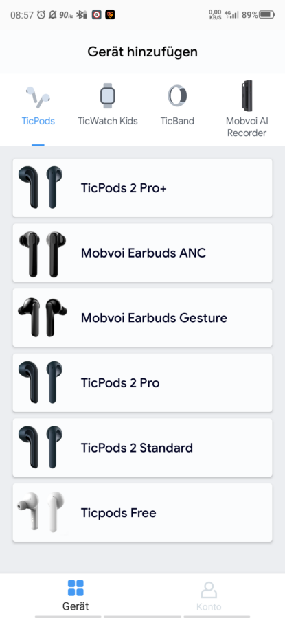 Mobvoi Earbuds ANC Test App2