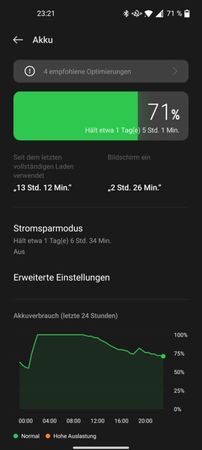 OnePlus Nord CE 2 Test Screenshot Akku
