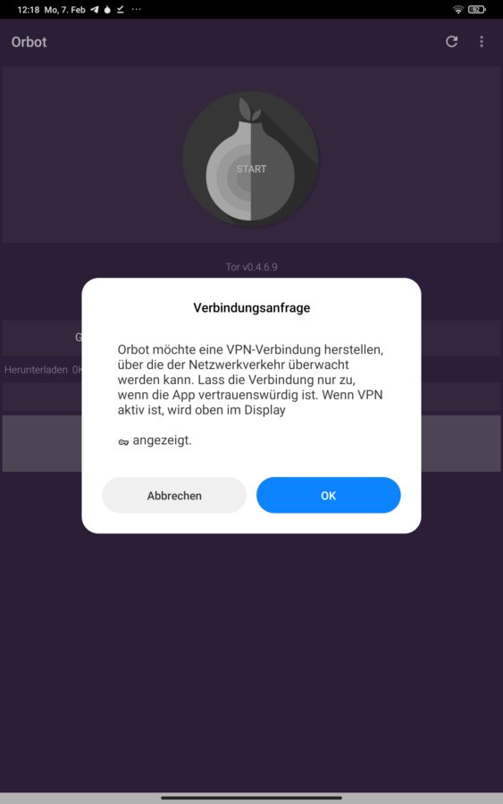 Orbot App Android TOR Weiterleitung Anleitung 3