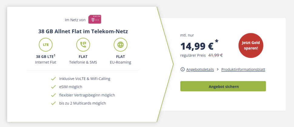 38GB Telekom Internet