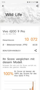 Vivo IQOO 9 Pro Test Screenshot 3D Mark 2
