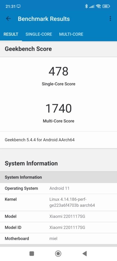 Xiaomi Redmi Note 11S Benchmarks 4