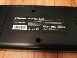 Xiaomi Soundbar 3 bot label