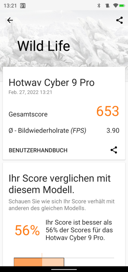 HOTWAV cyber 9 pro leistung 132145