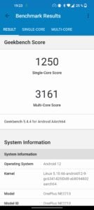 OnePlus 10 Pro Test Screenshot Geekbench