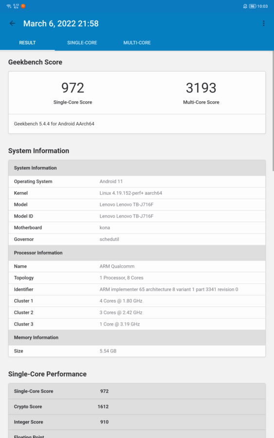 Xiaoxin Pad Pro 2021 Benchmarks 8