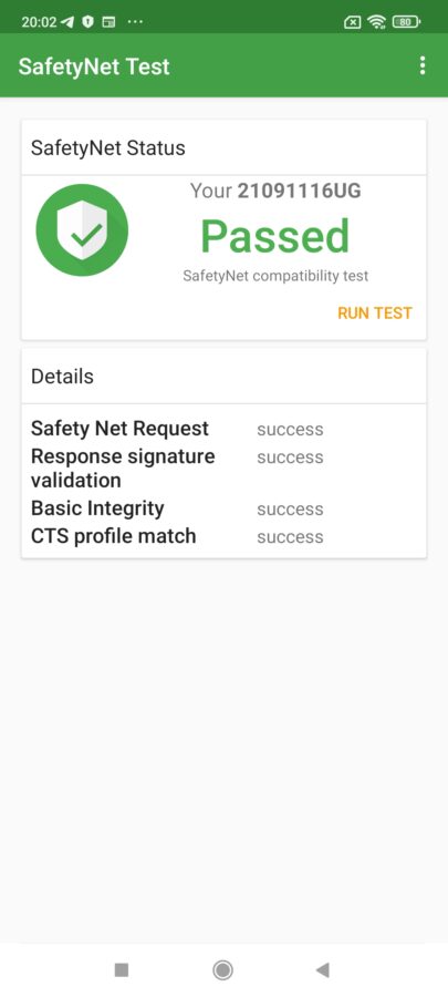 Redmi Note 11 Pro Plus safetynet