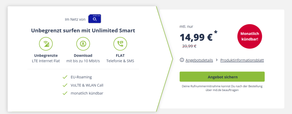 o2 Unlimited Smart Angebot