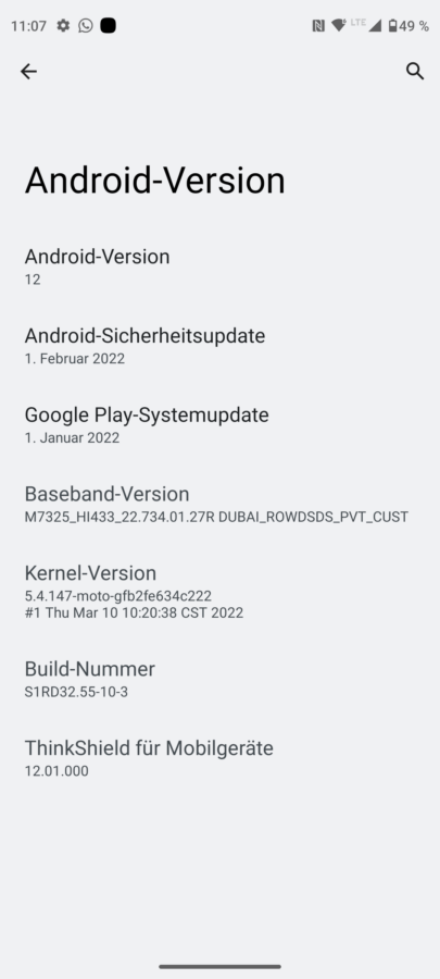 Motorola Edge 30 Android 12 System 3