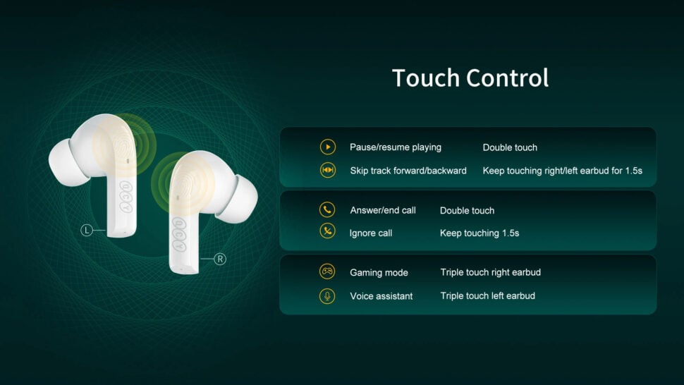 QCY T18 MeloBuds Test Touch