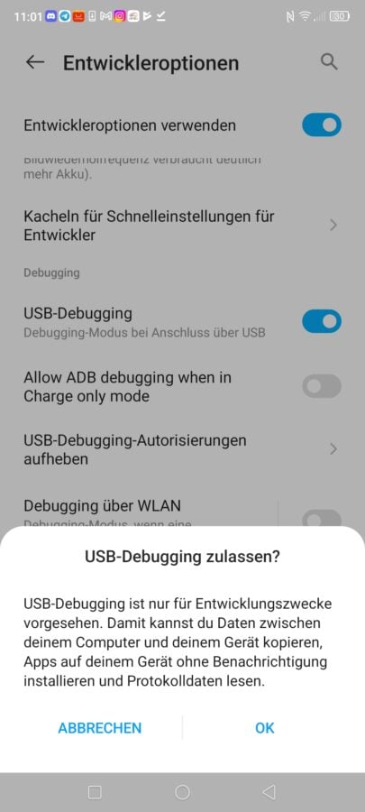 ABD AppControl USB Debugging aktivieren 4