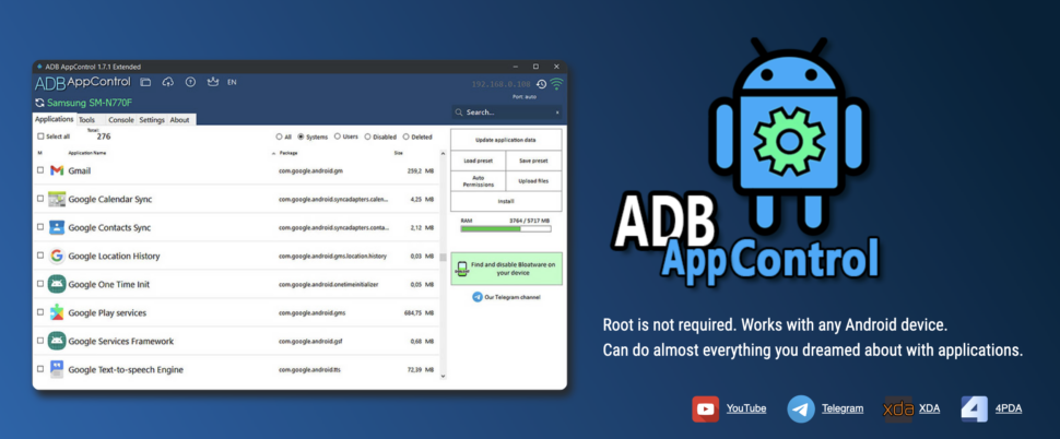 adb appcontrol website