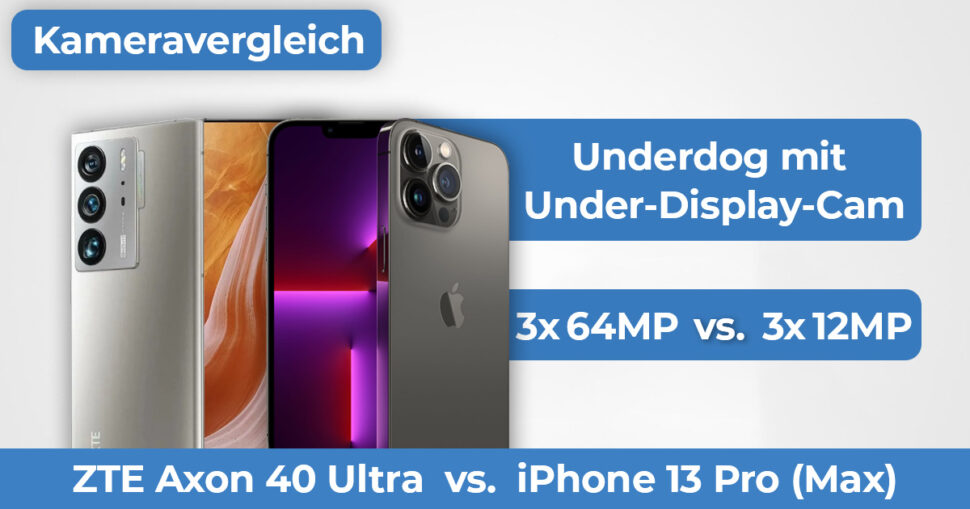 ZTE Axon 40 Ultra vs iPhone 13 Pro Max Kameravergleich Banner