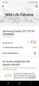 Samsung S21 FE Test Screenshot Benchmark 1