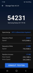 Samsung S21 FE Test Screenshot Benchmark 2