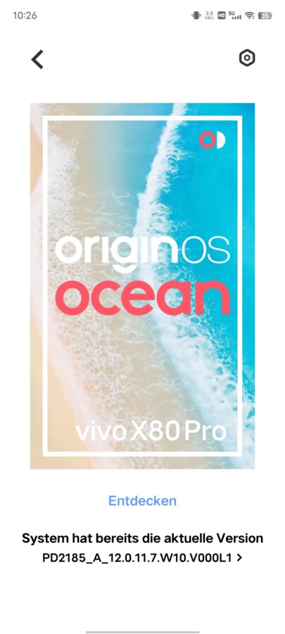 Origin OS System Vivo X80 Pro 3