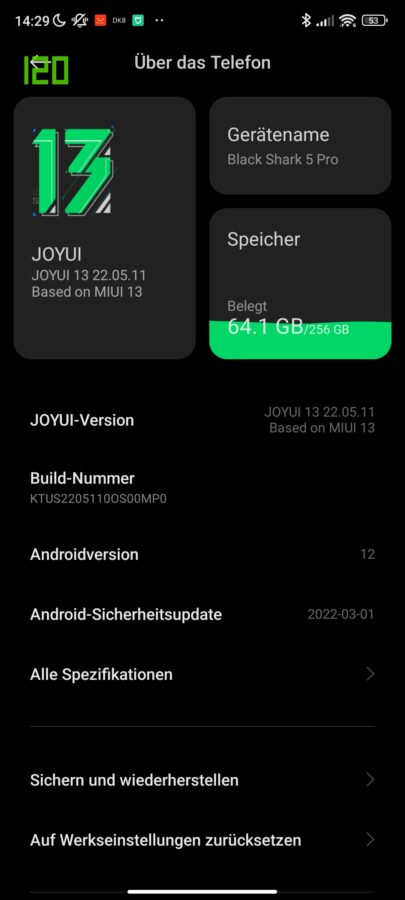 Xiaomi Black Shark 5 Pro Test UI Apps 17