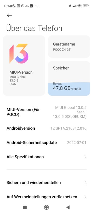 MIUI for Poco System Poco X4 GT 3