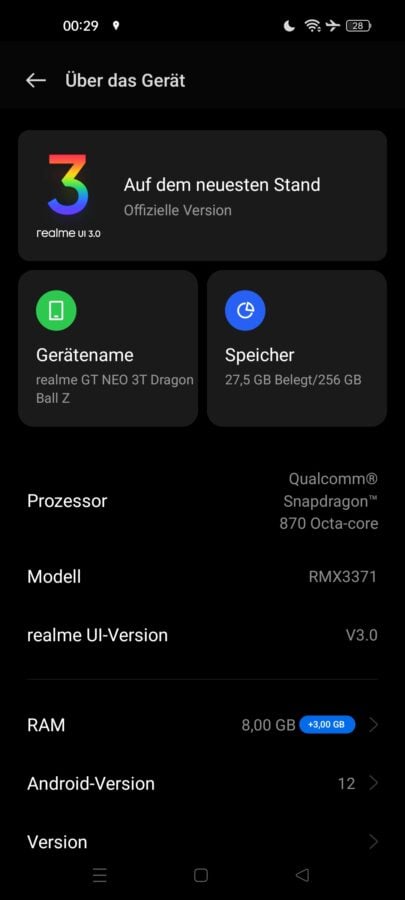 Realme GT Neo 3T Test Screenshot System 4