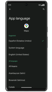 Android 13 Update Sprache