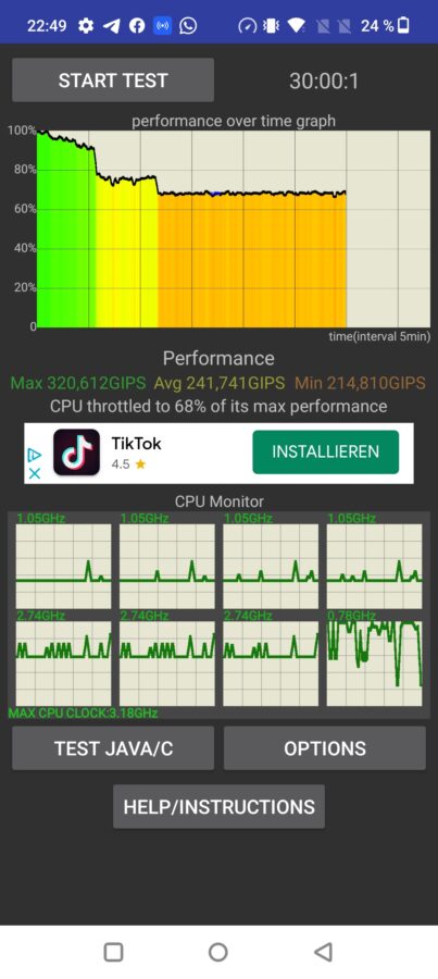 OnePlus 10T CPU Throtteling