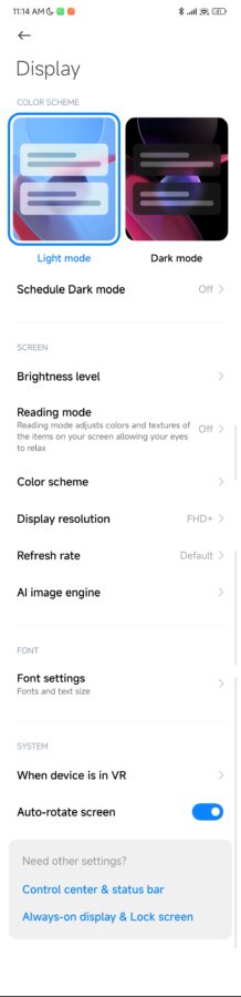 Xiaomi 12S Ultra Displayeinstellungen 1
