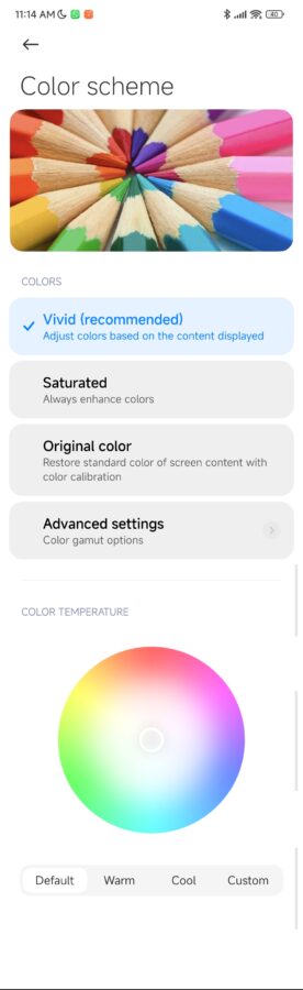 Xiaomi 12S Ultra Displayeinstellungen 3