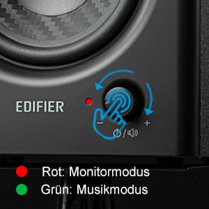 Edifier MR4 Studio Monitor Test Regler