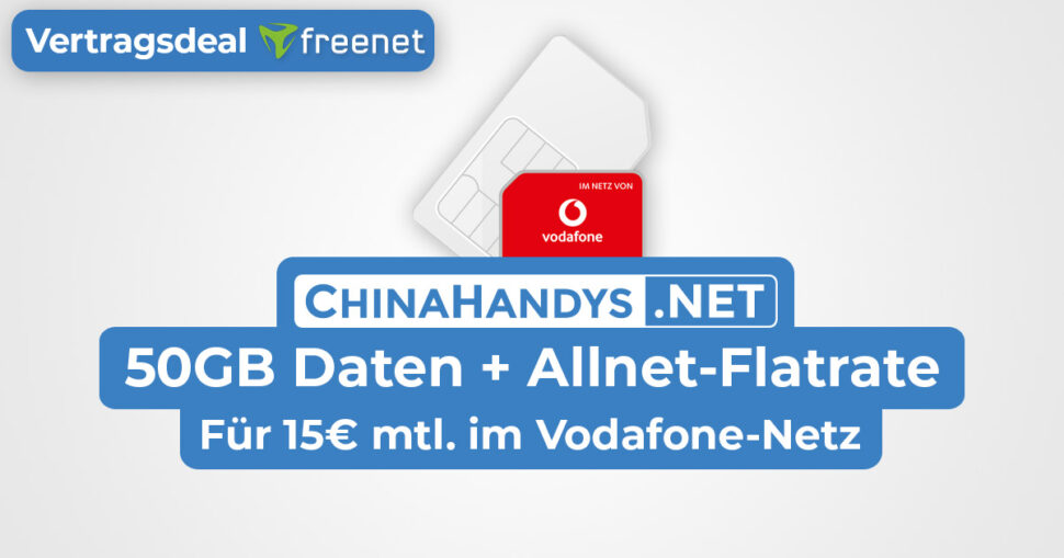 Freenet Vodafone 50GB September 2022 Vertrag Deal Beitragsbild