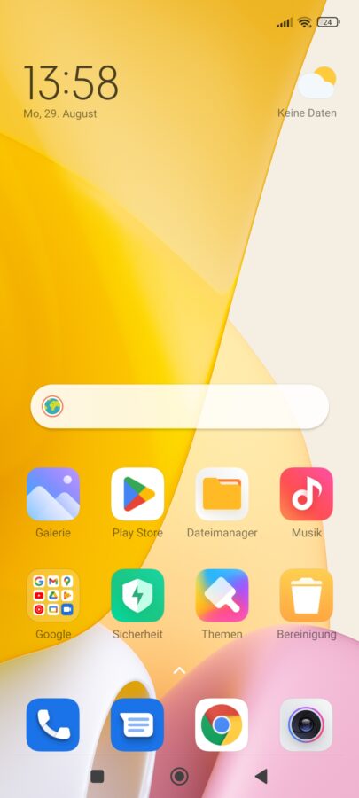 Xiaomi 12 Lite 5G Smartphone Test Screenshot Home Screen