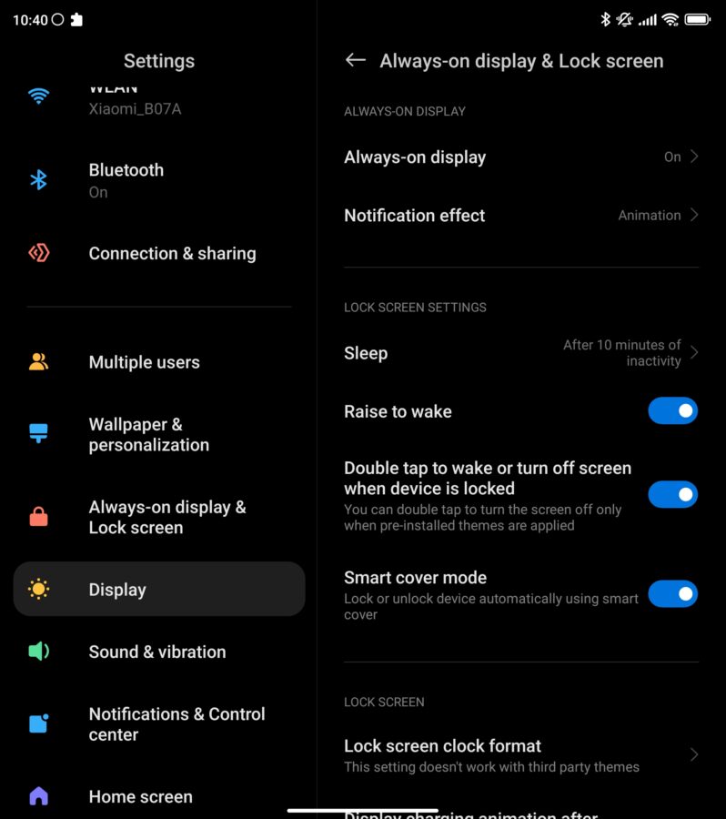 Xiaomi Mix Fold 2 Display Einstellungen 2