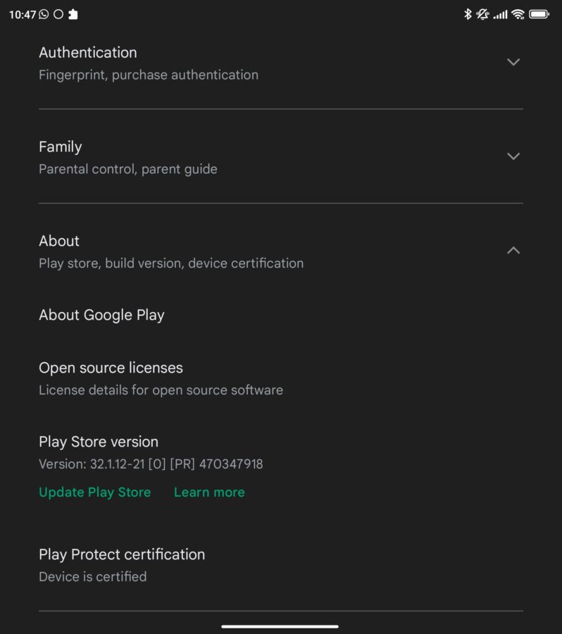 Xiaomi Mix Fold 2 Playstore Certification